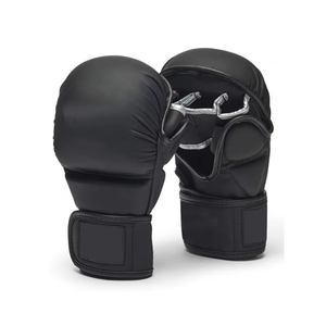 Guantes de Grappling MMA con Palma Abierta, Guantes de Sparring con Correa Ajustable para la Muñeca, Guantes de Entrenamiento de Boxeo y Kickboxing - Product Image 5