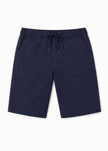 Shorts de golf classiques pour hommes, coupe ajustée, en toile 100 % coton tissée respirante, couleur unie, service OEM, taille mi-haute, décontracté - Product Image 5