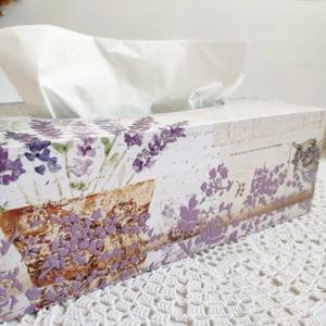 Boîte à mouchoirs en bois imprimée style Shabby Chic, boîte à mouchoirs en bois imprimée style Ferme pour décoration vieillie, support de boîte à mouchoirs en gros - Product Image 6