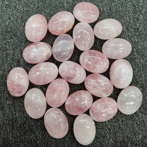 Nuevas llegadas: Piedra de palma de cuarzo rosa natural pulida, cristal curativo, piedra de palma para Reiki, meditación, gema energética - Product Image 2
