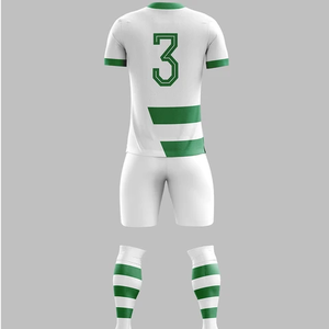 Conjunto de Uniforme de Fútbol Femenino con Patrón en Zigzag, Ribete en Contraste, Tela Elástica, Kit de Equipo de Fútbol, Fábrica OEM con Impresión de Nombre y Número - Product Image 6