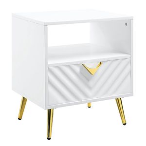 Consolle Bianca Lucida con Ripiano, Design Elegante da Tavolino d'Appoggio - Product Image 1