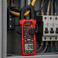 Pince ampèremétrique numérique LCD haute précision HT207A True RMS, sélection automatique de la gamme, courant DC-AC 600A, tension AC 600V, fréquence 0-10MHz