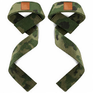 Correas de Camuflaje para Levantamiento de Pesas y Muñequeras con Elástico y Neopreno para Soporte de Muñeca en Dominadas y Powerlifting - Product Image 1