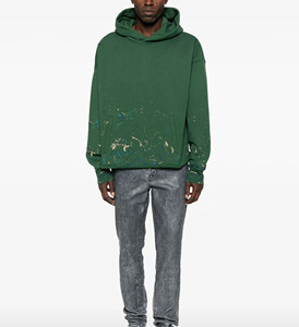 Sudaderas con Capucha Extra Grandes para Hombre con Estampado de Puntos Abstractos, Diseño Sencillo con Hombros Caídos, Sudaderas Personalizadas - Product Image 2