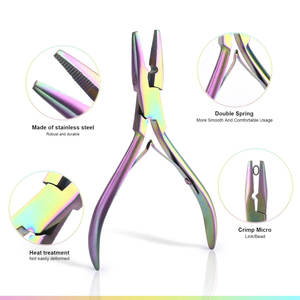 Premium High New Hair Extension Kit Metal <b>Plastic</b> Pliers Scissors Pulling <b>Hook</b> Regal Impex - Product Image 3