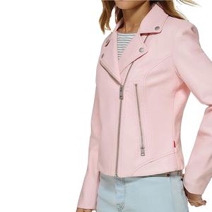 Alta calidad de tamaño personalizado chaquetas de cuero de las mujeres Pakistán Original de piel de oveja bordado de lona de moda de gama alta de las mujeres - Product Image 6