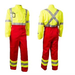 High Quality High-visibility Safety <b>Overalls</b> Custom <b>Work</b> Clothes Wholesale Factory Supply Reflective Fabric High-safety Suits - Product Image 4