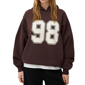 Custom Design Silk Screen Printed Pullover Cotton Fleece Hoodies and <b>Sweatshirts</b> for Woman - Product Image 2