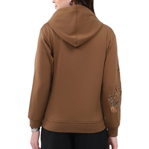 Lady's Fashionable Printed <b>Pattern</b> Casual Long-Sleeved Top Hooded Winter New Style <b>Women's</b> Wholesale Hoodie <b>Fleece</b> Fabric Lined - Product Image 2