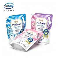 Pochettes souples personnalisées avec bec verseur 1L 2L 3L 5L pour lessive, savon liquide, shampoing, gel douche – Emballage rechargeable