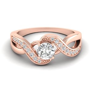 REYES 9K 10K 14K 18K Rose Gold Lab Created Round Cut 0.99 Carat Moissanite Rings for Women Engagement Wedding Fine Jewelry - Product Image 1