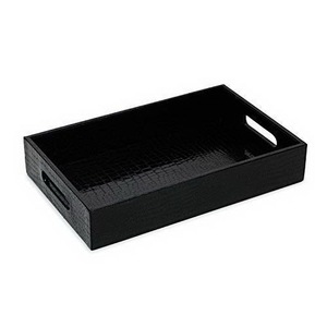 Bandeja de Servir Rectangular de Madera Maciza Ecológica al por Mayor, Bandeja de Madera de Acacia con Asas Recortadas para Comida, Té y Aperitivos - Product Image 4
