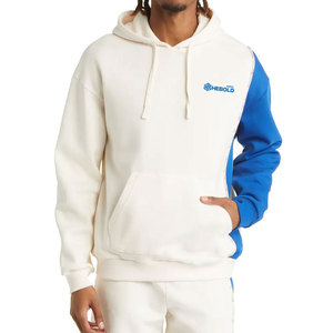 Pk Base personnalisé hommes 100% coton français éponge à capuche poids lourd goutte épaule Street-wear pull à capuche blanc pour hommes - Product Image 3