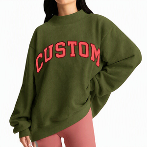 Sudadera de Forro Polar Personalizada Azul Rey para Mujer, con Hombros Caídos, Cuello Simulado, Oversize, Cómoda, Estilo Pullover, Venta al por Mayor, Streetwear para EE. UU., Reino Unido y Europa - Product Image 3