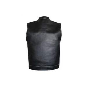 Chaleco de Cuero Estilo Motero con Bandera Estadounidense Desgastada, para Hombre, Marca Old Glory, con Espacio para Arma Oculta - Product Image 3