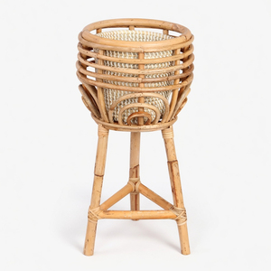 Support pour plantes d'intérieur, supports hauts en rotin pour plantes, pots de fleurs surélevés - Product Image 1
