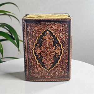 Diario de Cuero con Esqueleto de Lobo, Grimoire Gótico, Libro de Sombras, Cuaderno de Cuero Impreso en 3D, 400 Páginas con Borde Irregular, Regalo - Product Image 5