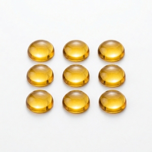 AAA Quality Natural Citrine Cabochon 12mm <b>Round</b> Flat Back Smooth Gemstone Loose Citrine Cabs Wholesale Lot For Jewelry Making - Product Image 1