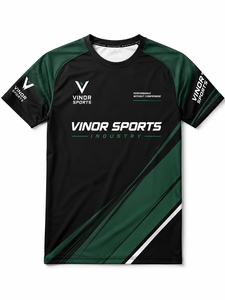 Camiseta Deportiva Vinor para Hombre, Manga Corta, Dorada, de Secado Rápido, Poliéster, con Estampado por Sublimación, Logotipo de la Bandera de Puerto Rico en la Parte Delantera - Product Image 2