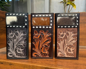 2025 luxe usiné à la main en cuir porte-cartes concepteur longs portefeuilles de haute qualité en cuir de vachette véritable à deux volets portefeuilles pour hommes - Product Image 4