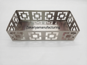 Luxury Eco-Friendly Stainless Steel Laser-Cut <b>Storage</b> Baskets Set of 3 for Kitchen & Home Organization - Product Image 1