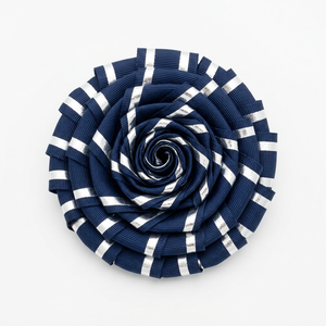 Neelkamal Industries 25mm Navy Blue Silver Metallic Ribbon Decorative Trim for Gift Wrapping Premium Packaging & Crafts - Product Image 3