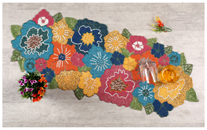 Royal Look Handmade Red Beaded <b>Table</b> <b>Runner</b> Christmas Decorative Hotel & Restaurant Use for Home & Gifted Item - Product Image 2