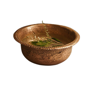 Bol à pédicure en cuivre martelé de couleur marron, taille et forme personnalisées, bol relaxant pour les pieds, pour pédicure et manucure - Product Image 1
