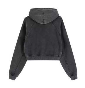 European and American Style Solid Color <b>pink</b> Velvet Pullover Hoodie Long Women's Loose Crop Top Hoodie <b>Sweatshirts</b> - Product Image 6