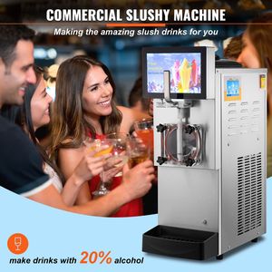 Macchina Commerciale per Granita in Acciaio Inossidabile da 1050W, 8L/2.1 Galloni, Vasca Singola, 220V, con Modalità di Congelamento Rapido per Margarita e Smoothie Congelati - Product Image 2
