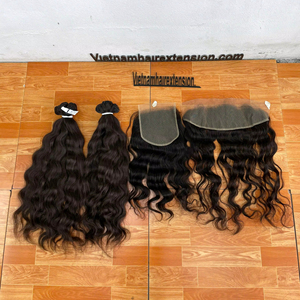 ผมต่อแบบ Remy บริสุทธิ์ของเวียดนาม100%-ยาว8 "-32" ยาวสองชั้น - Product Image 1