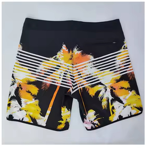 Shorts de bain en Spandex/Coton pour hommes, extensibles dans 4 directions, coupe-vent, écologiques, séchage rapide, avec cordon de serrage, personnalisables par sublimation, vente en gros - Product Image 2