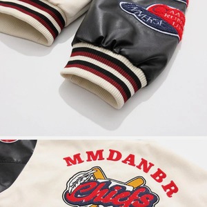 Latest Casual Canvas Varsity <b>Jacket</b> OEM Outdoor Winter Chenille Patch Embroidered Front Waterproof Breathable Windproof Mandarin - Product Image 5