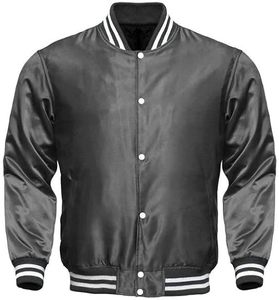 OEM ODM Custom Satin Bomber Jackets Wholesale Jackets for University School Sports Club Team Uniforms Bulk Production - Product Image 1