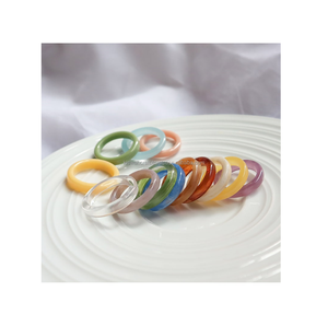 European and American Design Retro Irregular Resin Finger <b>Ring</b> Female Round <b>Ring</b> Resin Finger <b>Rings</b> for Parties & Occasions - Product Image 1