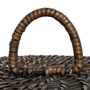 Natural Handwoven Eco-Friendly Rattan Decorative Storage <b>Basket</b> Lid Natural <b>Wicker</b> Organizer for Living Room Bedroom <b>Laundry</b> - Product Image 5