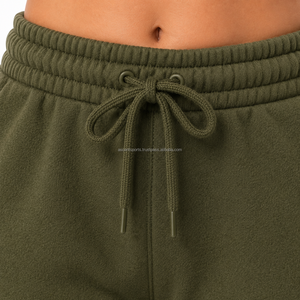 Women's Premium Fleece Jogger Pants High Waist Soft Cotton Blend Sweatpants Casual Fitness <b>Trousers</b> Wholesale OEM ODM - Product Image 3