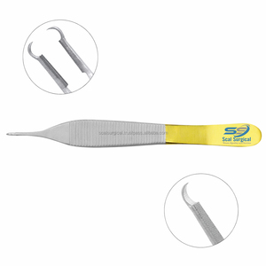 Pinzas de Blefaroplastia Adson con Puntas de Carburo de Tungsteno, Instrumento de Cirugía Plástica Manual de Precisión, Acero Inoxidable, Atraumático - Product Image 4