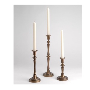 Versatile <b>brass</b> candle <b>holder</b> crafted for decorative home styling with premium workmanship and enduring artistic character - Product Image 3