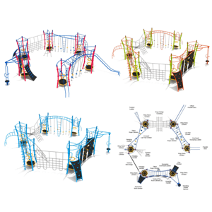 Aire de jeux d'escalade pour enfants avec toboggan, équipement de jeu extérieur pour enfants - Product Image 4