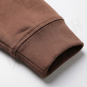 Ensemble de survêtement marron à capuche pour homme avec fermeture éclair intégrale, sweat-shirt à poches latérales, tenue de sport décontractée, couleur unie, coupe classique, pour l'automne - Product Image 6