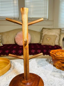 Eco-Friendly Polished Wooden <b>Christmas</b> <b>Tree</b> Decorative <b>Table</b> Mats Coasters Holder Trivets for Hot Dishes Cups & Wine-Love Style - Product Image 5