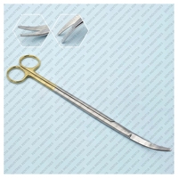 Ciseaux chirurgicaux gynécologiques Premium TC Parametrium 10,5 pouces, type Z angulaire, en carbure de tungstène