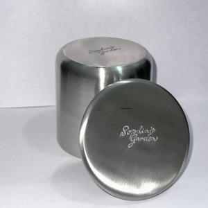 Wholesale Stainless Steel <b>Candle</b> <b>Jar</b> <b>with</b> <b>Lid</b> Custom Logo Handmade Home Decor <b>Candle</b> Stand <b>with</b> Brushed Finish Christmas - Product Image 2