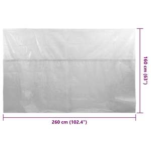 Couverture de piscine en film PE épais gris avec chambres à air 102,4 x 63,0 pouces - Product Image 6