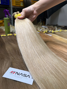 ผมต่อแบบเส้นใหญ่สีขาวฟอกจากเวอร์จินแฮร์แท้ของเวียดนาม ยี่ห้อ NASA - Product Image 3