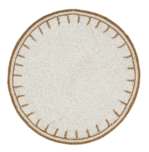Set de table brodé à la main avec perles, style traditionnel, artisanat manuel - Product Image 6