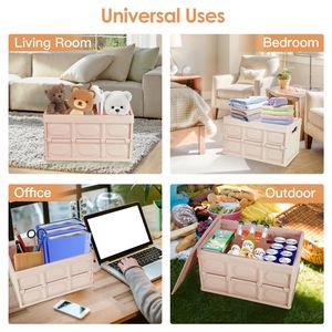 Caja de Almacenamiento Plegable con Tapa Antipolvo, Interior Impermeable, Apilable, Organizador Multiusos para Lavandería, Contenedor Antipolvo - Product Image 6