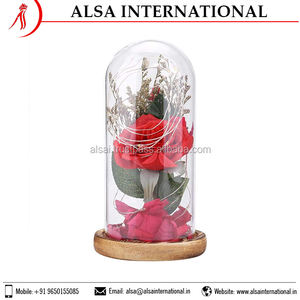 Cúpula de Cristal Transparente para Flores con Base de Madera, Producto Artesanal de Primera Calidad, Suministro Directo de Fábrica, Marca Blanca - Product Image 6